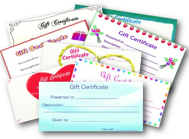 easy homemade gift ideas- gift certificates