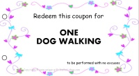 Mom coupon - dog walking